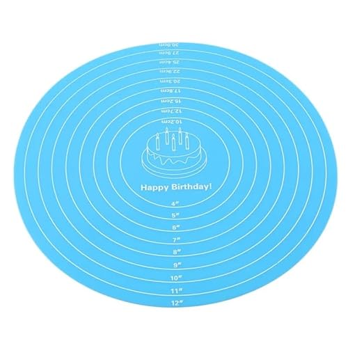 Keramik-Drehteller-Rad, 15/20/25/30 cm, Töpferei und Kuchenständer, doppelseitig, Aluminium, DIY, Ton-Werkzeuge, perfekt zum Formen und Backen (blaue Matte) von Generisch