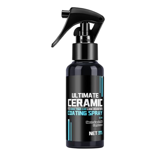 Keramikfarbe Dichtungsspray - Keramikspraybeschichtung | 100 ml High Gloss Polish Anti Scratch Schnellmantel für Scheinwerfer RVS -Boote Spiegeln Sie Fenster nach Hause Autooberflächen von Generisch