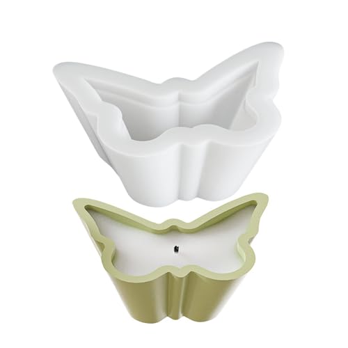 Kerzen Gießform-Set | Kerzenbehälter & Topf Gussformen,Schmetterling Zement Gips Gießform Mit Pflanzentopf-Werkzeug Für Tischdekoration & Wohnaccessoires von Generisch