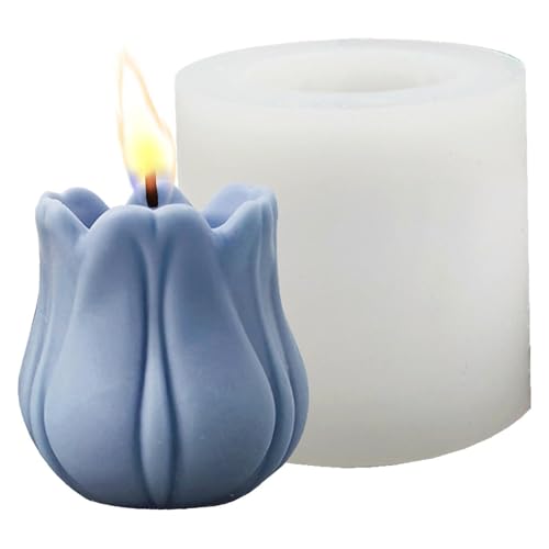 Kerzen-Silikonformen - Aromatherapie-Seifenform für selbstgemachte Schokoladeneisform | 3D-Harz-Kerzenformen mit Tulpe Kerzen-Silikonformen - Aromatherapie-Seifenform für selbstgemachte Schokoladeneisform | 3D-Harz-Kerzenformen mit Tulpe von Generisch