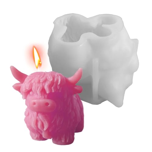 Kerzenform | 3D Hochlandkuh Seifenform Silikon - Tierfiguren Gießform Deko Für Schlüsselanhänger Schmuck Wohnung Unterricht Bastler Feiertage Kerzenform | 3D Hochlandkuh Seifenform Silikon - Tierfiguren Gießform Deko Für Schlüsselanhänger Schmuck Wohnung Unterricht Bastler Feiertage von Generisch