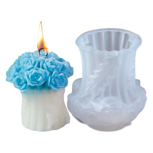 Kerzenform für Blumensträuße – Set zum Formen von dekorativen Kerzen, realistische Kerzenformen für Blumen | Premium-Silikon-Rosenform, Bastel-Set für Duftkerzen Kerzenform für Blumensträuße – Set zum Formen von dekorativen Kerzen, realistische Kerzenformen für Blumen | Premium-Silikon-Rosenform, Bastel-Set für Duftkerzen von Generisch