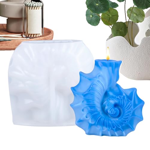Kerzenformen | Harz Gießformen Aus Silikon,Halbtransparente Muschelform Gießform Für Harzguss Schokoladenherstellung Mehrmals Verwendbar Kerzenformen | Harz Gießformen Aus Silikon,Halbtransparente Muschelform Gießform Für Harzguss Schokoladenherstellung Mehrmals Verwendbar von Generisch