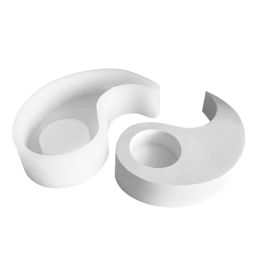 Kerzenhalterformen, Yin und Yang Silikonform - Bastelzubehör für die Herstellung von Formen - Bagua- und Tai-Chi-Kerzenhalterformen, Epoxidharz und duftende Kunsthandwerksformen, kreativ für -Kunsthan von Generisch