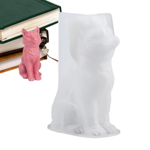 Kerzenwachs-Formen, sitzender Wolf, Gips, Ton, Silikonform, handgefertigt, schöne Kerzenherstellung, Formen für Gips, Kunstharz, Gips, Heimdekoration Kerzenwachs-Formen, sitzender Wolf, Gips, Ton, Silikonform, handgefertigt, schöne Kerzenherstellung, Formen für Gips, Kunstharz, Gips, Heimdekoration von Generisch