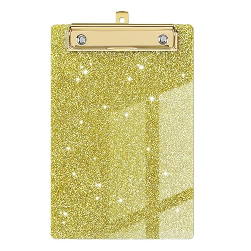 Kinder-Klemmbrett, süßes Klemmbrett,Glitzerndes Aufbewahrungs-Klemmbrett - Modisches,flaches, schickes, leichtes Kinder-Klemmbrett im A6-Letter-Format mit Metallklammer für Kinder, Studenten, Lehrer, von Generisch