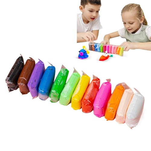 Kinder-Modelliermasse-Set – Lufttrocknende Tonerde, Anfänger-Set für Kinder | Ungiftige, kreative Modelliermasse für Kunstaktivitäten in der Schule, Lernhilfen für den Kindergarten, fördert die Fantas von Generisch
