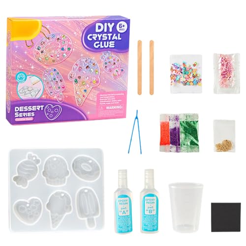 Kinderkristallkleber, Kristallkunstkleber,No-Back-Kristallklebermalerei | Kreatives Spielzeug für Anfänger Mädchen Geburtstag Weihnachten Thanksgiving Craft Kit von Generisch