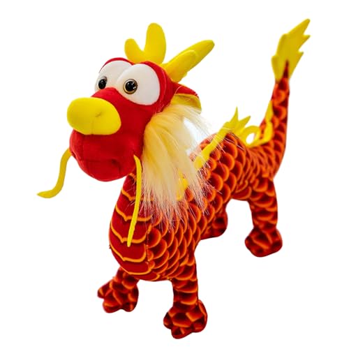 Kinderwagen Puppenwagen Chinesische Drachen-Plüschpuppe, 2024 Jahr des Drachen-Maskottchens, Drache-Stofftier, stehende Statue, Tischdekoration für chinesische Puppenhaus Zubehör Holz (Red, One Size) Kinderwagen Puppenwagen Chinesische Drachen-Plüschpuppe, 2024 Jahr des Drachen-Maskottchens, Drache-Stofftier, stehende Statue, Tischdekoration für chinesische Puppenhaus Zubehör Holz (Red, One Size) von Generisch