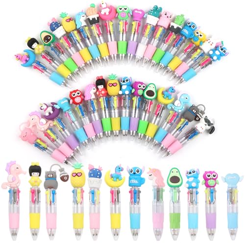 KingYH 32 Stück Mehrfarbiger Kugelschreiber 0,5mm 4-in-1 Druckkugelschreiber Mehrfarben Cartoon-Tier-Stifte Set Versenkbare Kugelschreiber für Büro Studenten Kinder Schulbedarf Kreativer Geschenke KingYH 32 Stück Mehrfarbiger Kugelschreiber 0,5mm 4-in-1 Druckkugelschreiber Mehrfarben Cartoon-Tier-Stifte Set Versenkbare Kugelschreiber für Büro Studenten Kinder Schulbedarf Kreativer Geschenke von Generisch