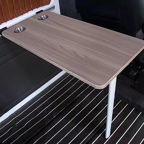 Klappbarer Wohnwagentisch mit 2 Getränkehaltern – Wohnmobil-Möbelbeine, abnehmbarer Wohnmobil-Tisch für Wohnmobil und Yacht von Generisch