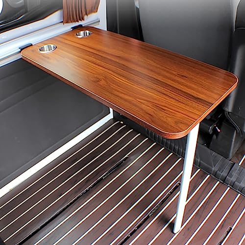 Klappbarer Wohnwagentisch mit 2 Getränkehaltern – Wohnmobil-Möbelbeine, abnehmbarer Wohnmobil-Tisch für Wohnmobil und Yacht von Generisch