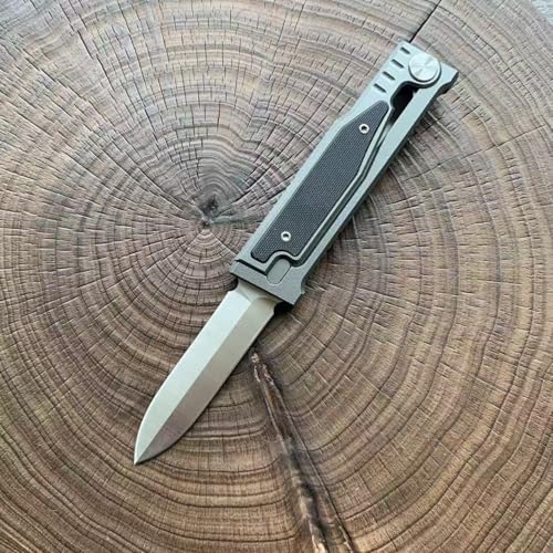 Klappmesser, Edc Messer, Klinge Aus D2-Stahl, Griff Aus T6-Aluminium Mit G10-Einlage, Unisex, Geeignet füR Camping, Wandern, TäGliches Tragen (C) von Generisch