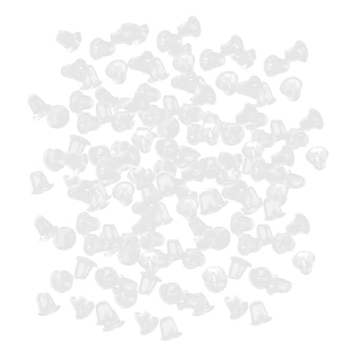 Klare Ohrring-Verschlüsse für Ohrstecker,Ohrring-Verschlüsse aus Gummi,Klare Nieten auf der Rückseite, Ärmel,transparente Rückseite, Stopper | Durchbohrte Ohrring-Rückseiten-Ärmel, Ohrring-Rückseiten von Generisch