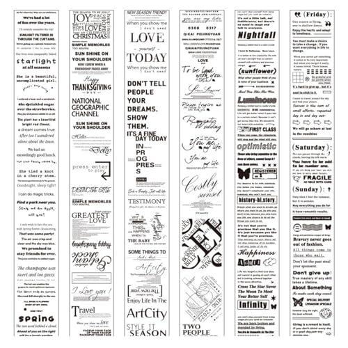 Klebeband für Handwerk | 5,35 Zoll dekoratives Band | Dekorative Maskierungsbänder | Schwarz -weiße kreative Journaling Supplies | Englische Notizbänder, Kreativitätsdekoration, selbstklebend von Generisch