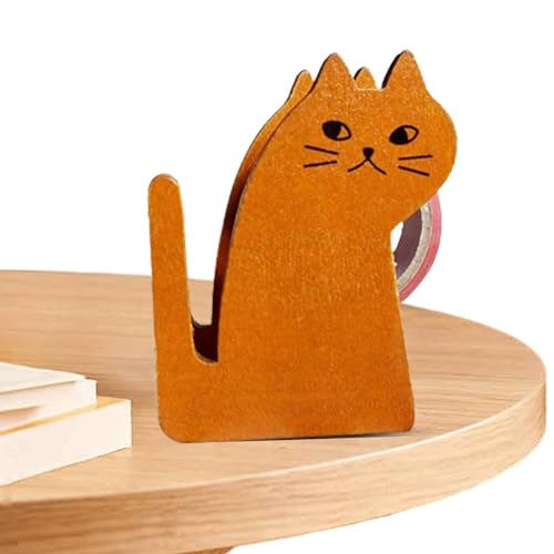Klebebandabroller mit Katzenmotiv, Tier-Klebeband-Spender, lebendiger Klebebandabroller, robuster Spender mit gewichteter Basis, tragbare Klebebandschneider, Nachfüllpackungen und Spender für von Generisch