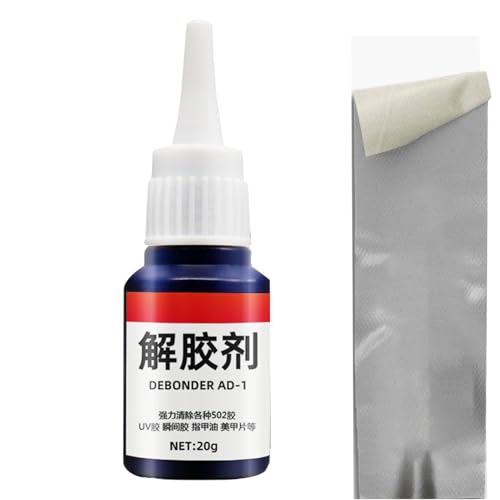Kleberentferner - 20g Entschleimungsmittel Klebstoffentferner | Kratzfest Sekundenkleber Entferner | Etikettenlöse Zum Entfernen Von Nagelfreikleber, Nagellack, Doppelseitigem Klebeband Kleberentferner - 20g Entschleimungsmittel Klebstoffentferner | Kratzfest Sekundenkleber Entferner | Etikettenlöse Zum Entfernen Von Nagelfreikleber, Nagellack, Doppelseitigem Klebeband von Generisch
