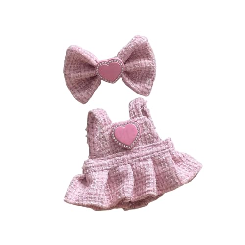 Kleidung für 17 cm Labu Puppen, Kuscheltier Bekleidung Set Outfit Zubehör für 17cm Labu Plush Toy, Puppenzubehör, Süße Puppe Klamotten Puppenkleidung für Labobo Puppen Kinder Geschenke (I1) von Generisch