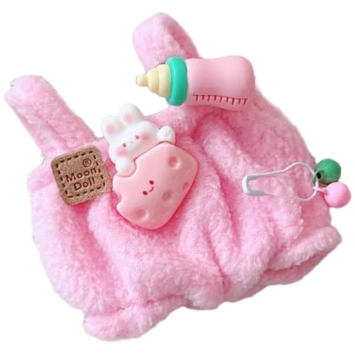 Kleidung für 17 cm Puppen, Kleidung, Zubehör, Stilvoller Anzug für Plüschpuppensammler Puppenzubehör (Pink, One Size) von Generisch
