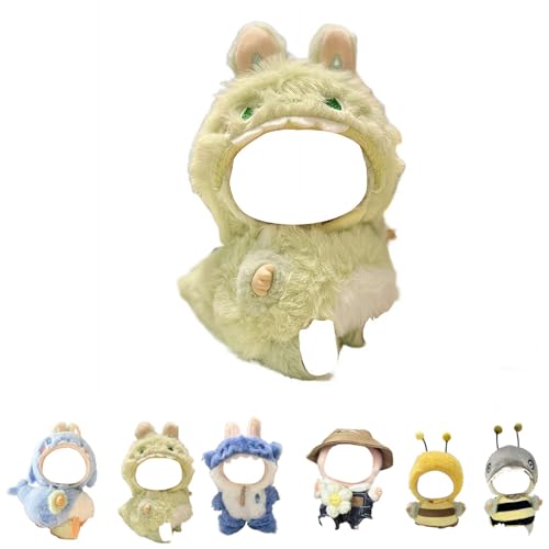 Kleidung für 17 cm große Puppen, süßes Tierkleidungszubehör, Puppe, weiche Baumwollkleidung, Ersatz (keine Puppe) (grüner Dinosaurier) von Generisch