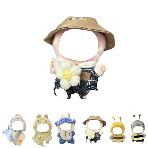 Kleidung für 17 cm große Puppen, süßes Tierkleidungszubehör, Puppe, weiche Baumwollkleidung Ersatz (keine Puppe) (Set) von Generisch