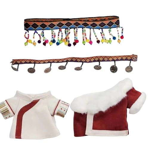 Kleidung für 20 cm große Plüschpuppen, Kleidung für 8 Zoll Puppen - tibetische Puppenkleidung Set - Puppenkleid Kit, Puppe Casual Outfit, Sammlerstück Puppenkleidung für Kleidung für 20 cm große Plüschpuppen, Kleidung für 8 Zoll Puppen - tibetische Puppenkleidung Set - Puppenkleid Kit, Puppe Casual Outfit, Sammlerstück Puppenkleidung für von Generisch