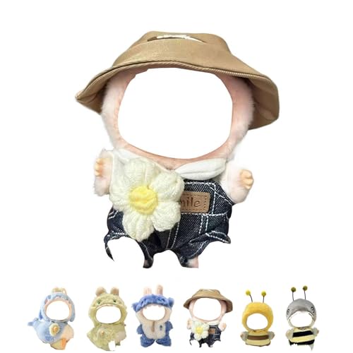 Kleidung für Labu Serie 17 cm Puppen Niedliche Tierkleidung Zubehör Kawaii Fantasy Elf Stil Set für 17 cm Puppen Premium Sammler Outfit Set Weiche Baumwolle Kleidung Ersatz (Vierteiliges Set) von Generisch