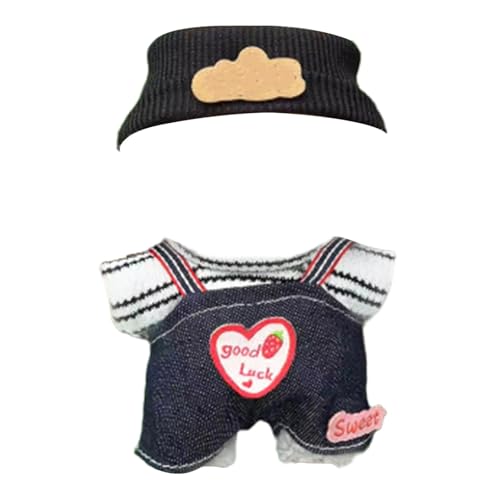 Kleidung für Puppe Niedliche Mini Plüsch Puppen Kleidung Outfit nur Bekleidungs zubehör für 17cm Puppen Pullover Hoodie Kleidung DIY Kinder Geschenke Bekleidungs Zubehör (Stil-W) von Generisch