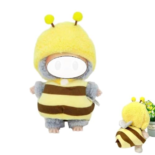 Kleidung für Puppen, 17 cm (ohne Puppe), Outfit für Puppen, Kleid und Haarnadel-Set für Puppen (Bienen) von Generisch