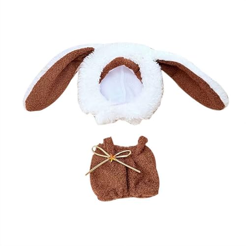 Kleidung für Puppen, schickes Outfit für Puppen, Zubehör, Kleidung, modische Puppenkleidung (ohne Puppe), Kleidung für 17 cm Puppenkleidung, niedliches Overall-Set mit Zubehör, schicke Puppenkleidung von Generisch
