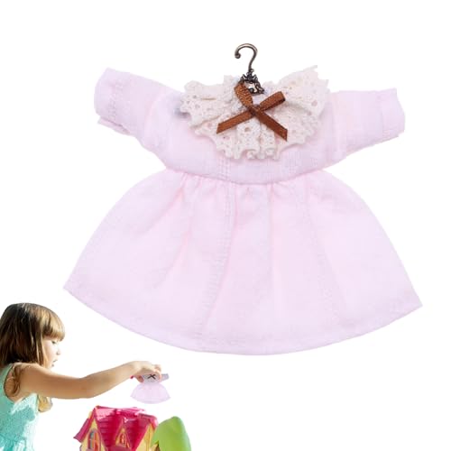 Kleidung für Puppen Puppenhaus Kleid Mini Kleidung Kostüm für kleine Stofftiere Miniatur Kleid Outfit Winziges Haus Zubehör von Generisch