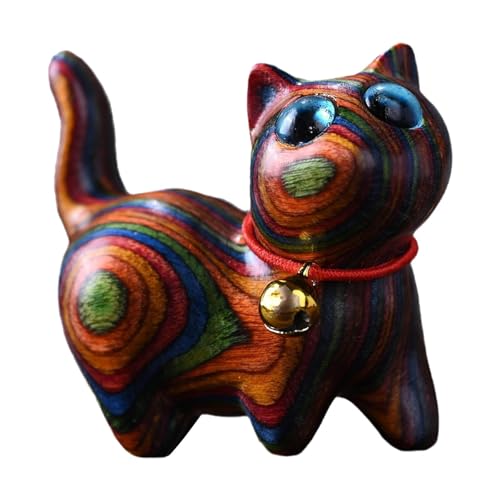 Kleine Katzenskulptur aus, Katzenfigur aus, Ornamente,Geschnitzte Katzen-Holzfiguren | Katzen-Sammlerstücke, Kunstdekoration, Katzenfigur, Heimdekoration für Tisch, Wohnzimmer Kleine Katzenskulptur aus, Katzenfigur aus, Ornamente,Geschnitzte Katzen-Holzfiguren | Katzen-Sammlerstücke, Kunstdekoration, Katzenfigur, Heimdekoration für Tisch, Wohnzimmer von Generisch