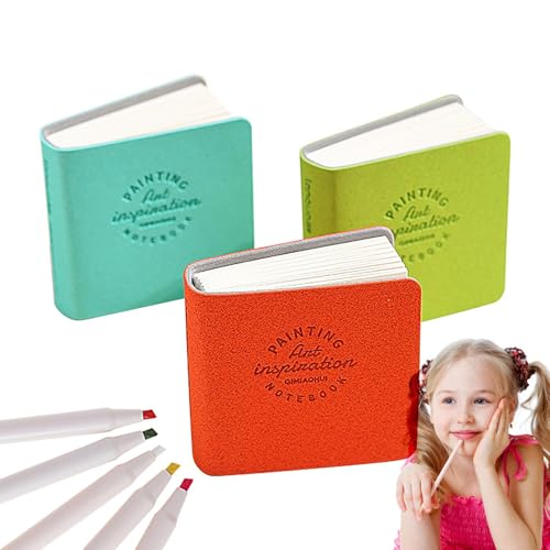 Kleines Skizzenbuch, kompaktes Zeichenbuch, 300 g/m², 5,1 x 5,1 cm, doppelseitiges Skizzenbuch für Reisen, Business, Schule, Klassenzimmer, Studenten von Generisch