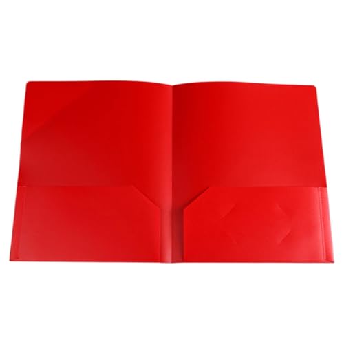 Klemmbrett Folio mit Beutel,hoch- und Querformat, ideal für Reisen und Business, Aufklappbare Schreibplatte Klemmbretter Clipboard Zwischenablage, Rot von Generisch