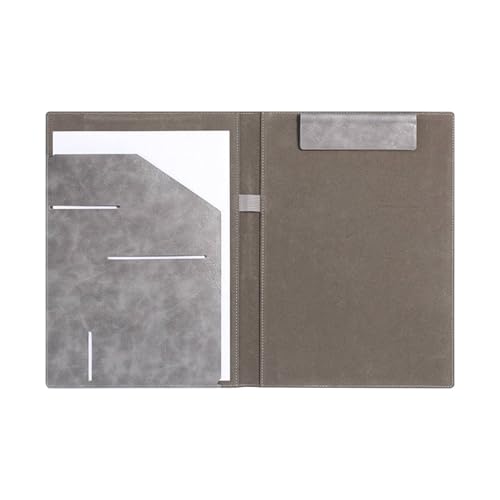 Klemmbrett Mappe A4 mit Magnet-Verschluss, Schreibmappe Ordner Klemmbrettmappe, Konferenzmappe aus PU-Leder, Dokumentenmappe, Portfolio Padfolio,Grau Klemmbrett Mappe A4 mit Magnet-Verschluss, Schreibmappe Ordner Klemmbrettmappe, Konferenzmappe aus PU-Leder, Dokumentenmappe, Portfolio Padfolio,Grau von Generisch