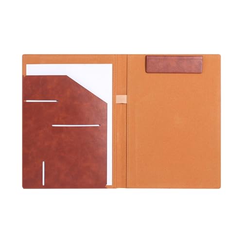 Klemmbrett-Ordner, Arbeitsordner, Portfolio, Padfolio, Lebenslauf-Ordner mit, Premium-Kunstleder, Interview-, Rechtsblöcke, Dokumenten-Organizer, Portfolio Büro Schreibtisch Dekor (D, One Size) von Generisch