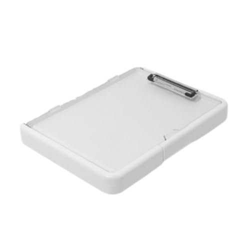Klemmbrett mit Aktenhülle, tragbarer Dokumenten-Organizer, A4-Aktenordner, Klemm-Aufbewahrungsbox, integrierte Dokumententafel (weiß) von Generisch