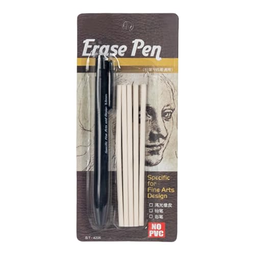 Klicken Sie Auf Radiergummis - 3,8 Mm Mechanischer Bleistiftgummiser | Einziehbarer Radiergitter Mit Grip, Zeichnen Von Accessoires, Dünne Spitze Mit 5 Nachfüllungen Für, Die Zeichnu von Generisch