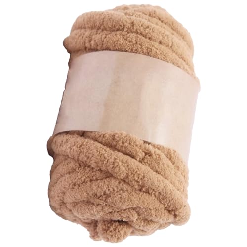 Klobiges Garn für Häkeln 250 g Strick -Chenille -Garn Weiches dickes Garn DIY Flauschige klobige Wolle für Decken Pullover Schals Khaki von Generisch