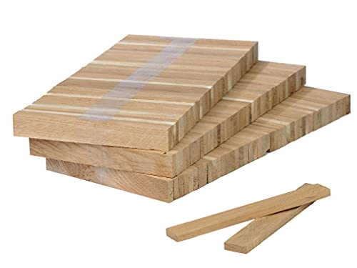 Klötzchenmann Bastelklötzchen 22x8x160 mm Verschiedene Holzarten, Stäbchen Holzstäbchen für DIY Projekte (Eiche) von Generisch