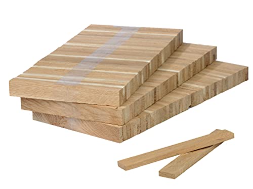 Klötzchenmann Bastelklötzchen 22x8x160 mm verschiedene Holzarten, Stäbchen Holzstäbchen für DIY Projekte (Eiche) von Generisch