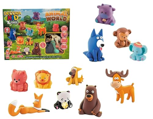 Knetset für Kinder Welt Tiere Wald Bauernhof Knetmasse Modelliermasse Play Set Bauernhof Wald Jungla Kreatives Kit mit Farbknete 168g Formen und Zubehör Knetset für Kinder Welt Tiere Wald Bauernhof Knetmasse Modelliermasse Play Set Bauernhof Wald Jungla Kreatives Kit mit Farbknete 168g Formen und Zubehör von Generisch