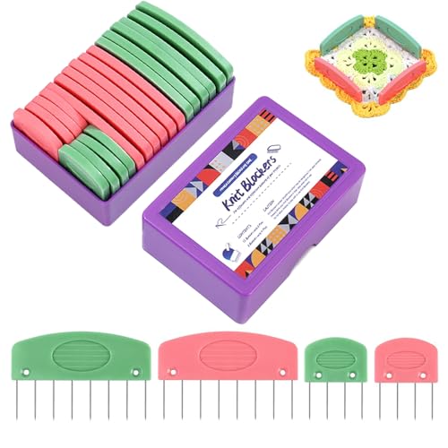 Knit Blocking Pins Set, Knitting Blocking Combs, 1.77x1.38in 20pcs Ergonomic Crochet, Easy to Use, Essential Hobby Tools for Mothers, Grandmother, Women Knitters, Yarn Crafting, Needlework Knit Blocking Pins Set, Knitting Blocking Combs, 1.77x1.38in 20pcs Ergonomic Crochet, Easy to Use, Essential Hobby Tools for Mothers, Grandmother, Women Knitters, Yarn Crafting, Needlework von Generisch