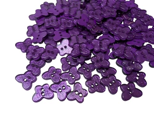Apfelblüte | Knöpfe 11x13 mm Schmetterling 10 Stück 2 Loch Glitter Glitzer lila violett Fliederfarben Insekt Harz Resin Kunststoff Schmetterlinge Dekoknöpfe Knopf Kinderknöpfe Kinder Apfelblüte | Knöpfe 11x13 mm Schmetterling 10 Stück 2 Loch Glitter Glitzer lila violett Fliederfarben Insekt Harz Resin Kunststoff Schmetterlinge Dekoknöpfe Knopf Kinderknöpfe Kinder von Generisch