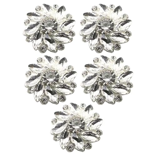 Knopfabdeckungen, 5 Stück Strass Knopfhüllen, Kristallknöpfe Für Damen Und Herren, Strass Verzierungen Keine Nähknöpfe, Hemdknopf Clips Dekorative Knöpfe von Generisch