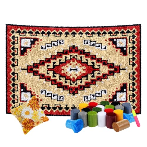 Knüpfhaken-Kits – DIY Stanznadel und Kreuzstich Tapisserie Kit, Anfängerfreundlich, große Größe 55 x 75 cm, perfekt für kreative Projekte und Bastelspaß Knüpfhaken-Kits – DIY Stanznadel und Kreuzstich Tapisserie Kit, Anfängerfreundlich, große Größe 55 x 75 cm, perfekt für kreative Projekte und Bastelspaß von Generisch