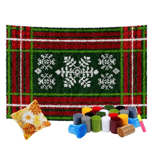 Knüpfhaken-Kits – DIY Stanznadel und Kreuzstich Tapisserie Kit, Anfängerfreundlich, große Größe 55 x 75 cm, perfekt für kreative Projekte und Bastelspaß von Generisch