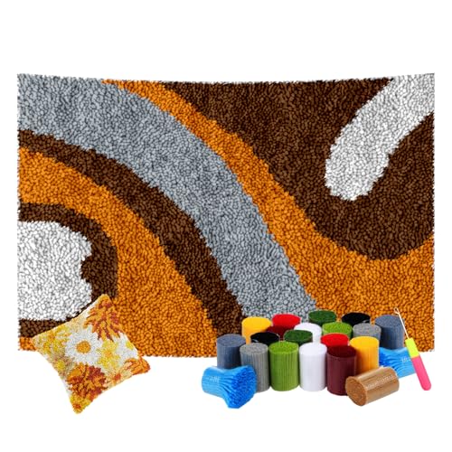 Knüpfhaken-Kits – DIY Stanznadel und Kreuzstich Tapisserie Kit, Anfängerfreundlich, große Größe 55 x 75 cm, perfekt für kreative Projekte und Bastelspaß von Generisch