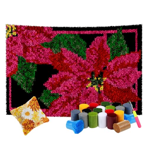 Knüpfhaken-Kits – DIY Stanznadel und Kreuzstich Tapisserie Kit, Anfängerfreundlich, große Größe 55 x 75 cm, perfekt für kreative Projekte und Bastelspaß von Generisch