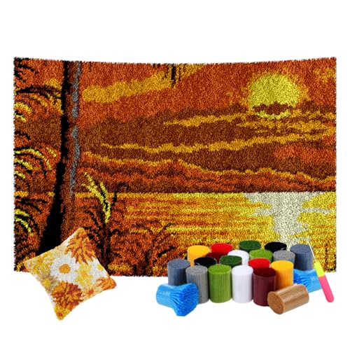 Knüpfhaken-Kits – DIY Stanznadel und Kreuzstich Tapisserie Kit, Anfängerfreundlich, große Größe 55 x 75 cm, perfekt für kreative Projekte und Bastelspaß Knüpfhaken-Kits – DIY Stanznadel und Kreuzstich Tapisserie Kit, Anfängerfreundlich, große Größe 55 x 75 cm, perfekt für kreative Projekte und Bastelspaß von Generisch